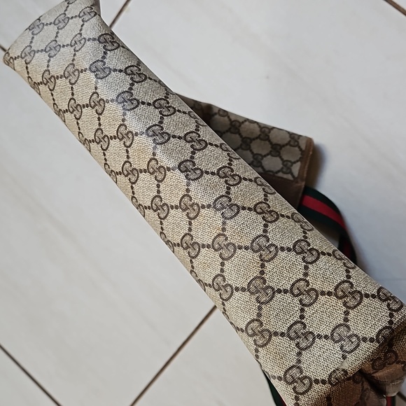 Gucci Sherry Ophidia Tote Bag GG Logo Red/Green Handles Vintage w/Dustbag - Picture 13 of 16